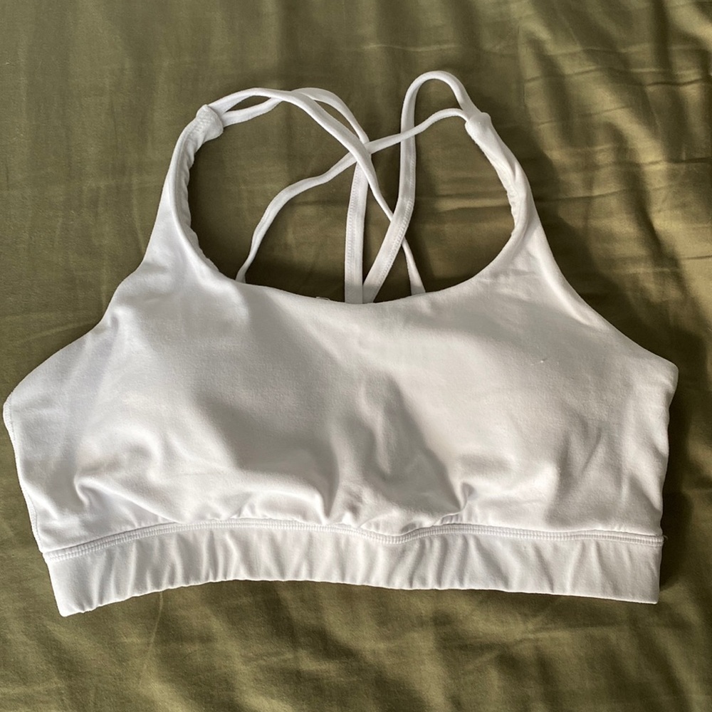 White sports bra